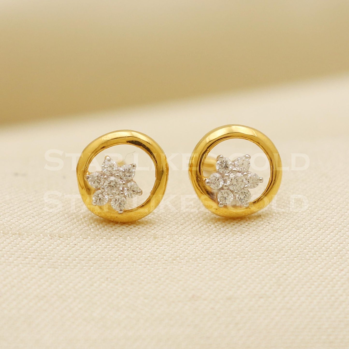 Stunning 22k 22 karat gold dangle earrings jewelry, PR1149