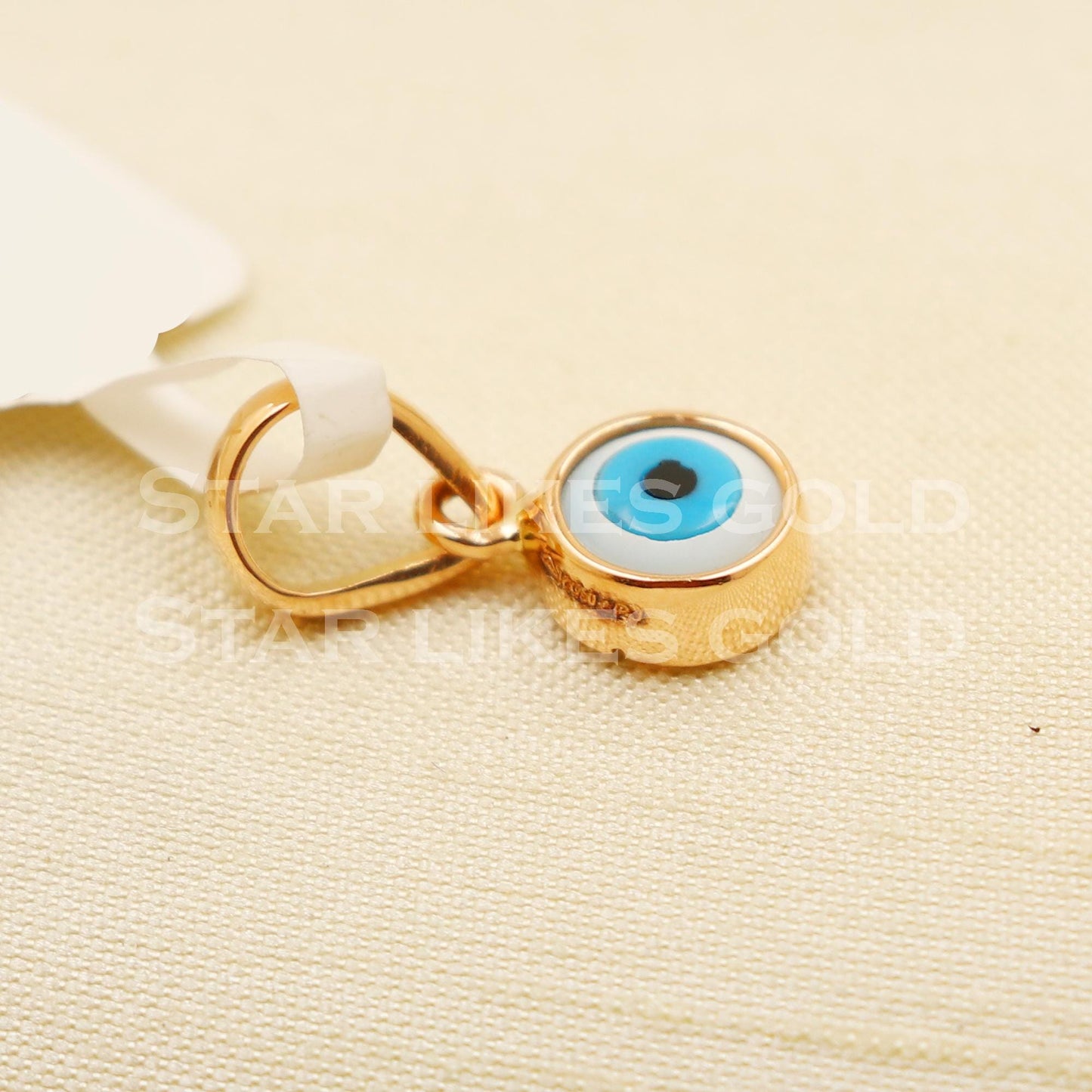 blue evil eye 22k Yellow Gold Handmade Pendant Jewelry, PR1171