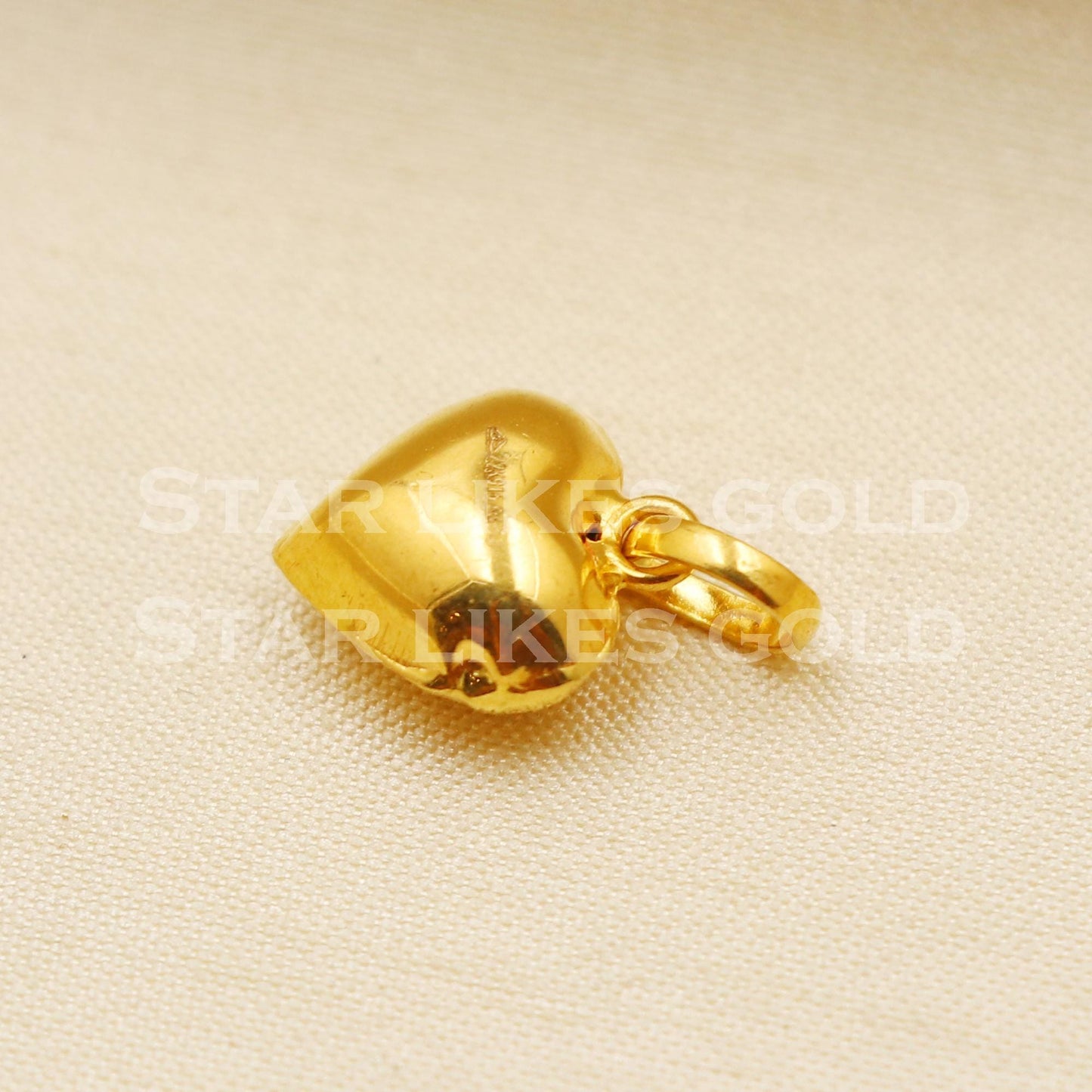 Heart 22k Yellow Gold Handmade Pendant Jewelry, PR1185