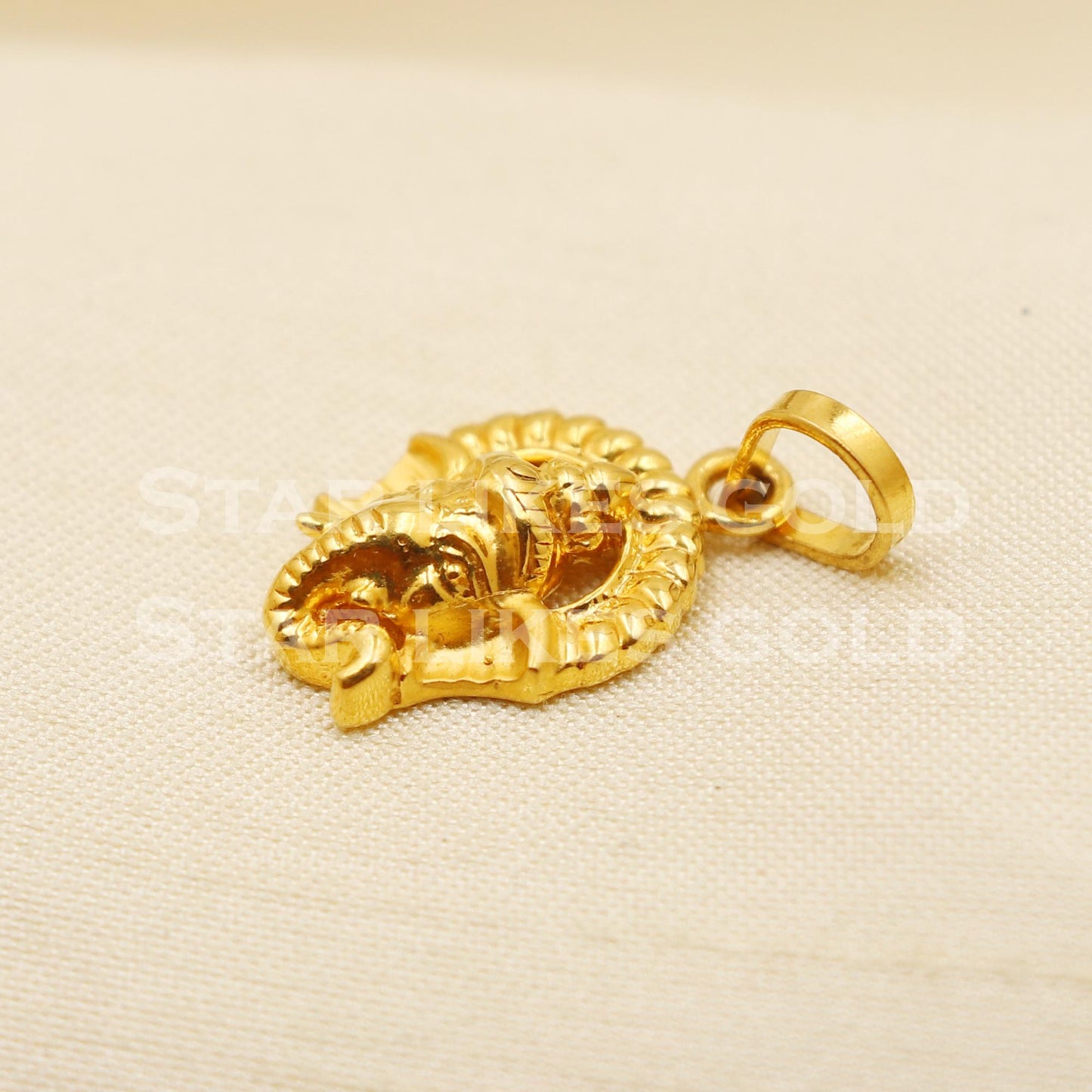 Ganeshji 22k Yellow Gold Handmade Pendant Jewelry, PR1186
