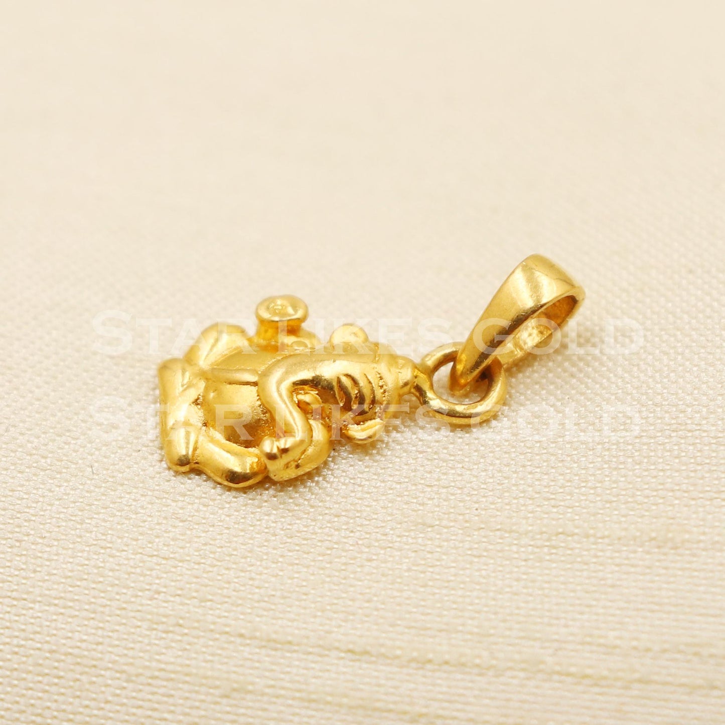 Ganeshji 22k Yellow Gold Handmade Pendant Jewelry, PR1194