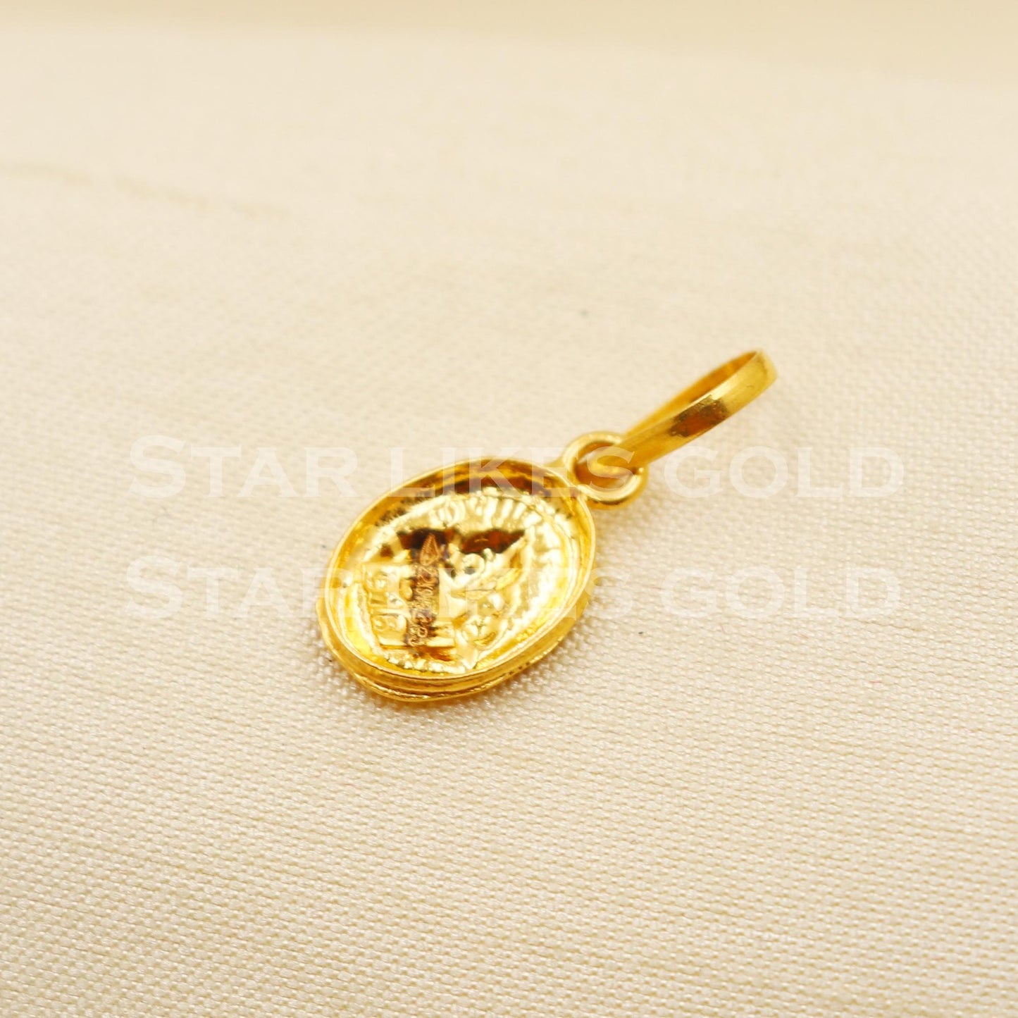 Ganehsji 22k Yellow Gold Handmade Charms Pendant light weight Jewelry, PR1209