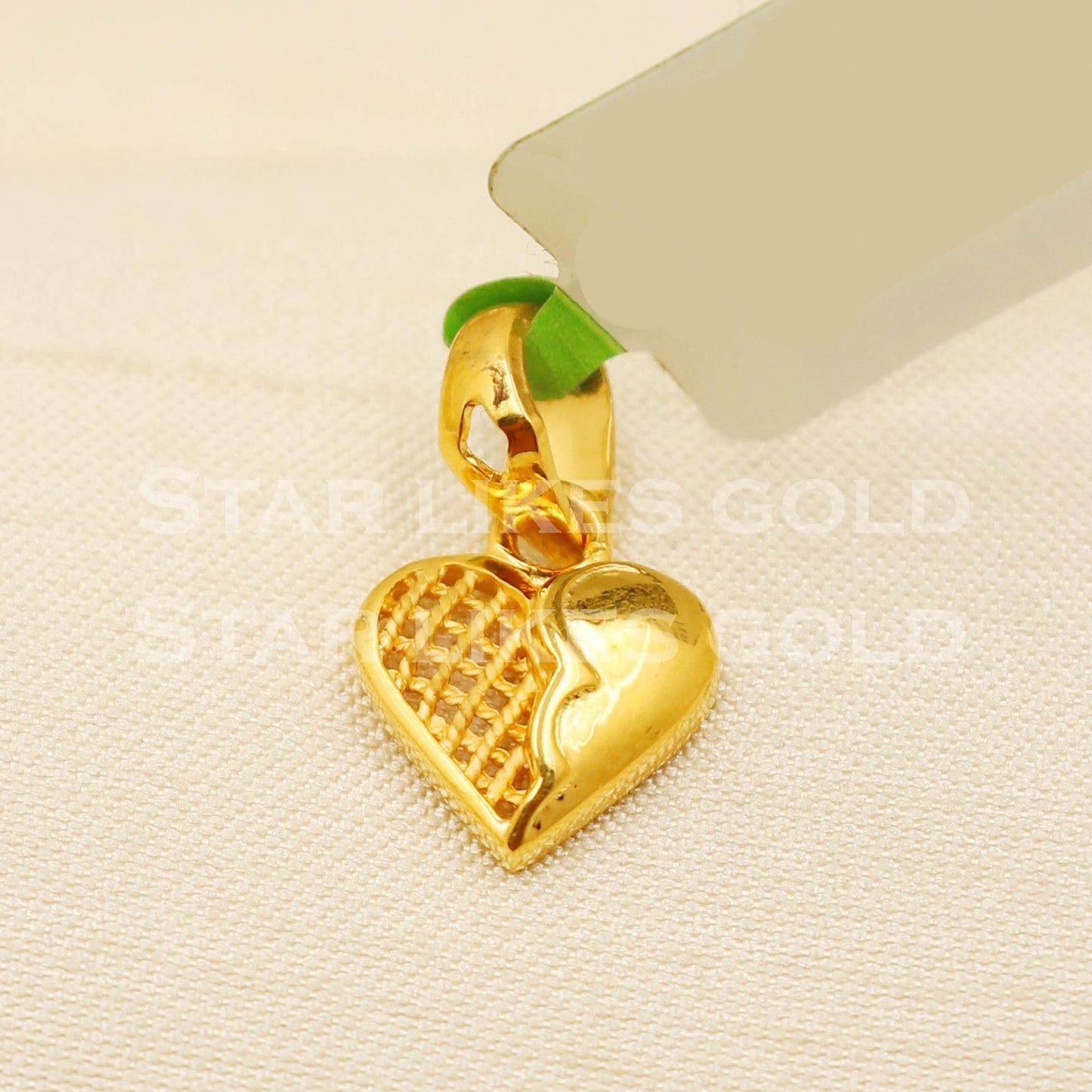 Heart 22k Yellow Gold Handmade Pendant Jewelry, PR1240
