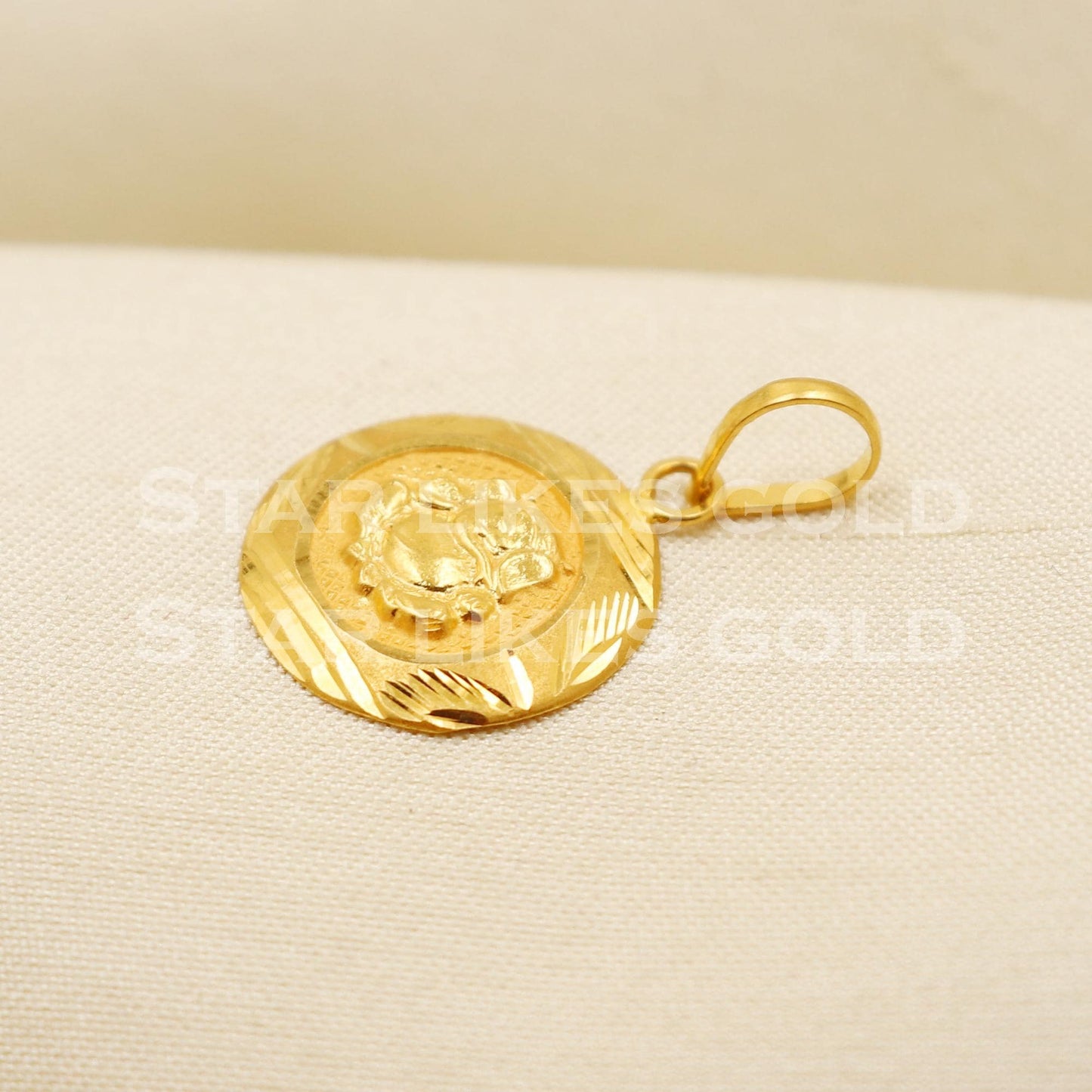 Ganeshji 22k Yellow Gold Handmade Pendant Jewelry, PR1284