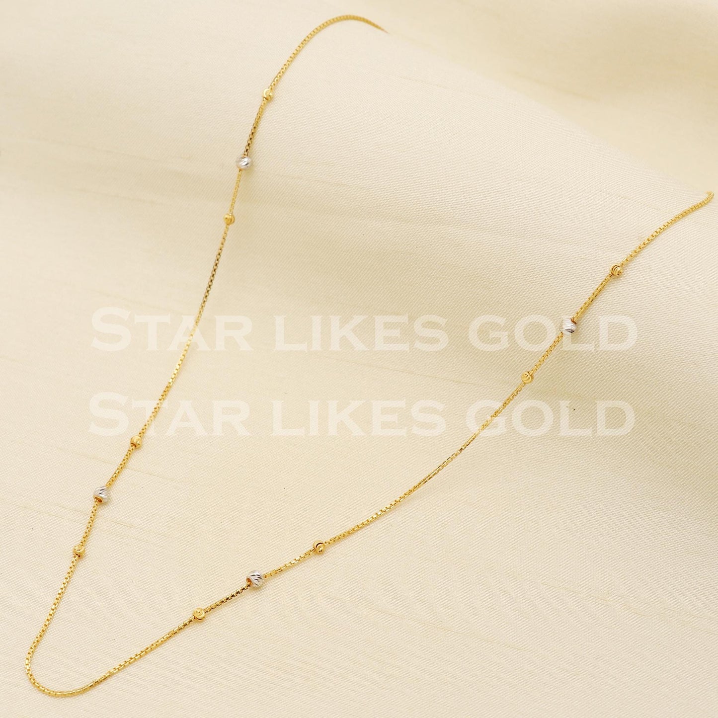 22k 22KT GOLD chain necklace Handmade fine Jewelry, PR1336