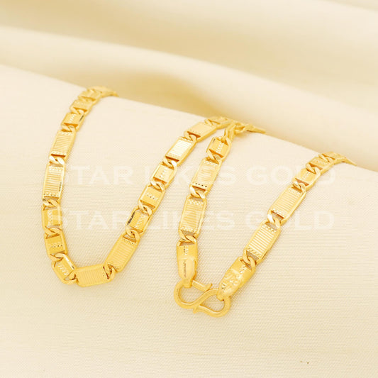 Beautiful 22k 22KT GOLD chain necklace Handmade fine Jewelry, PR1348
