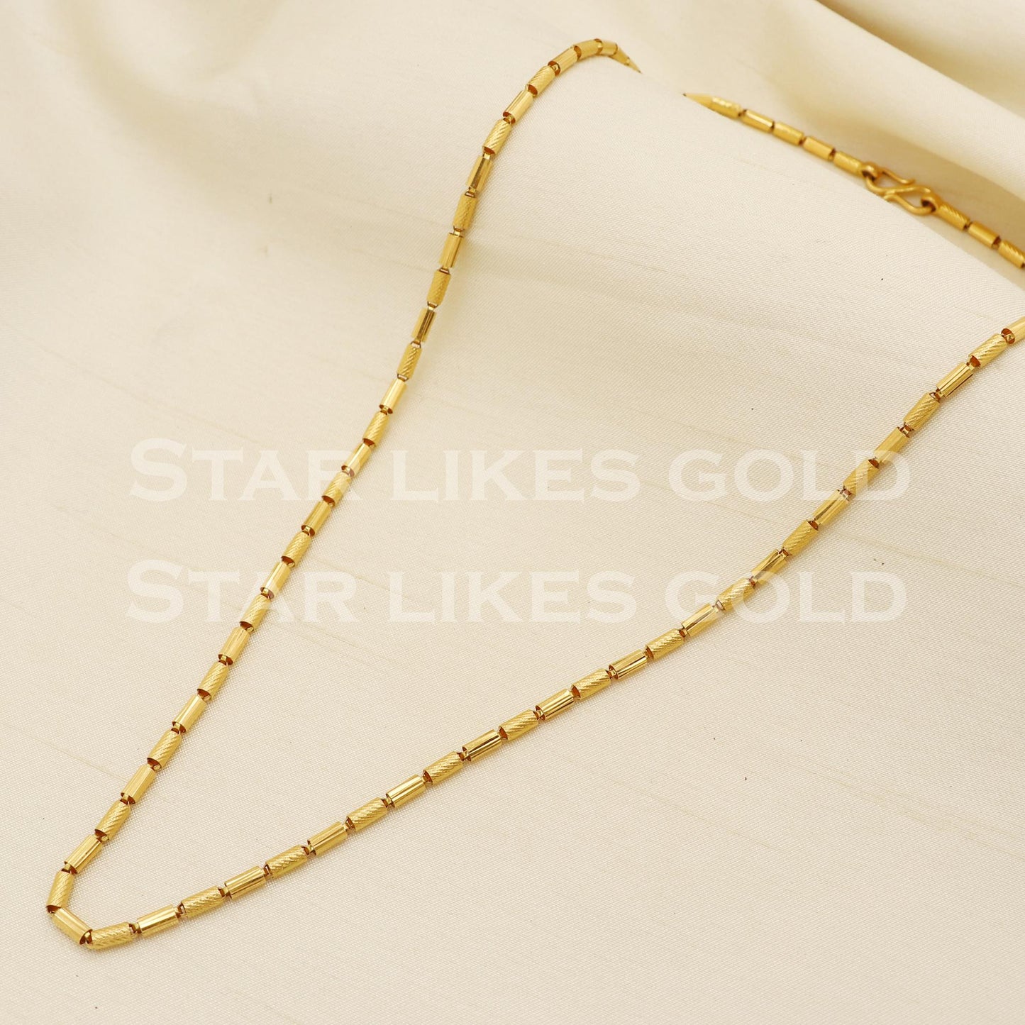 Beautiful 22k 22KT GOLD chain necklace Handmade fine Jewelry, PR1353