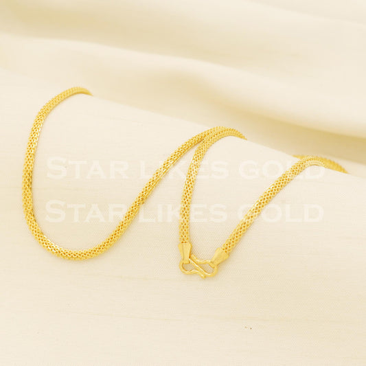 22k 22KT GOLD chain necklace Handmade fine Jewelry, PR1367