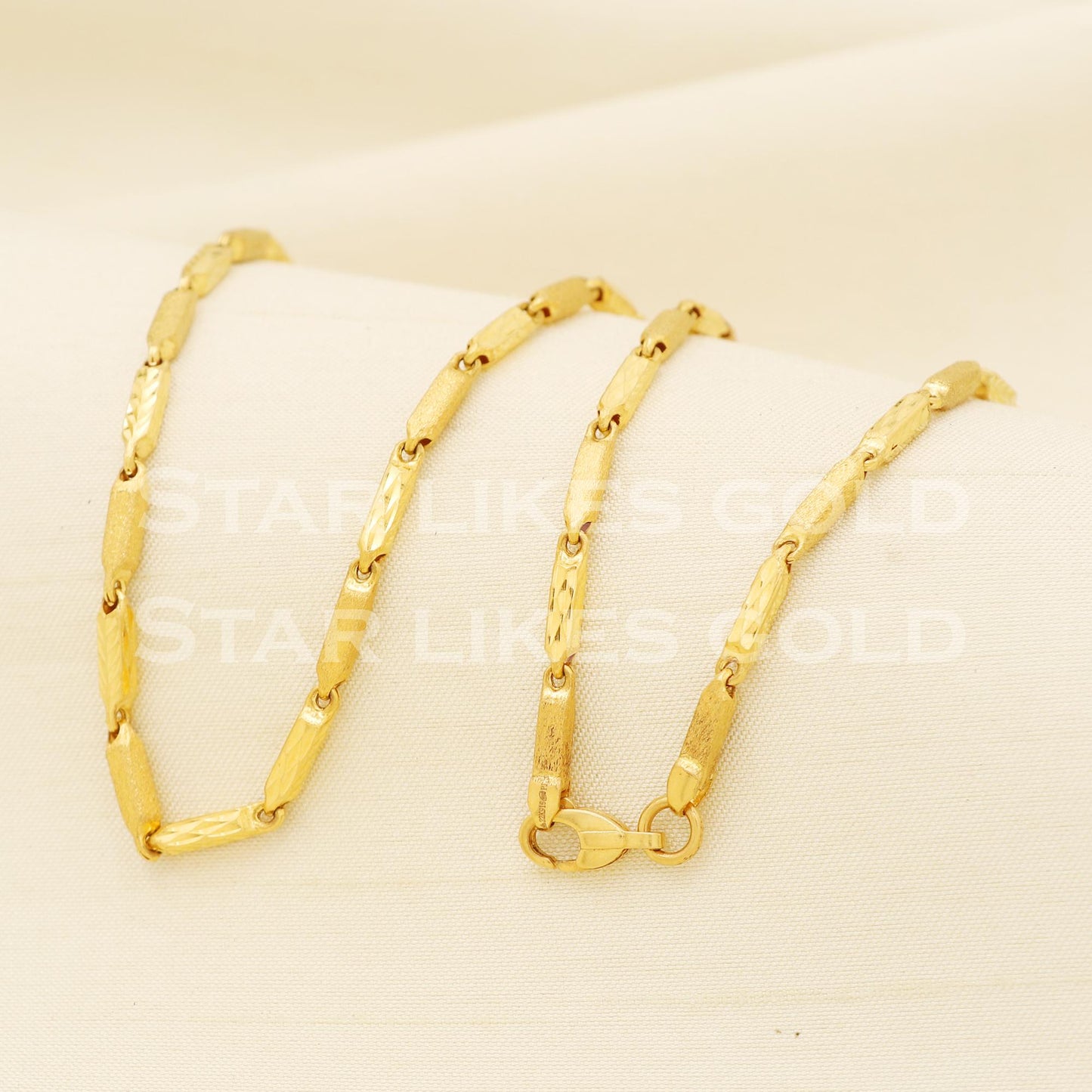22k 22KT GOLD chain necklace Handmade fine Jewelry, PR1371