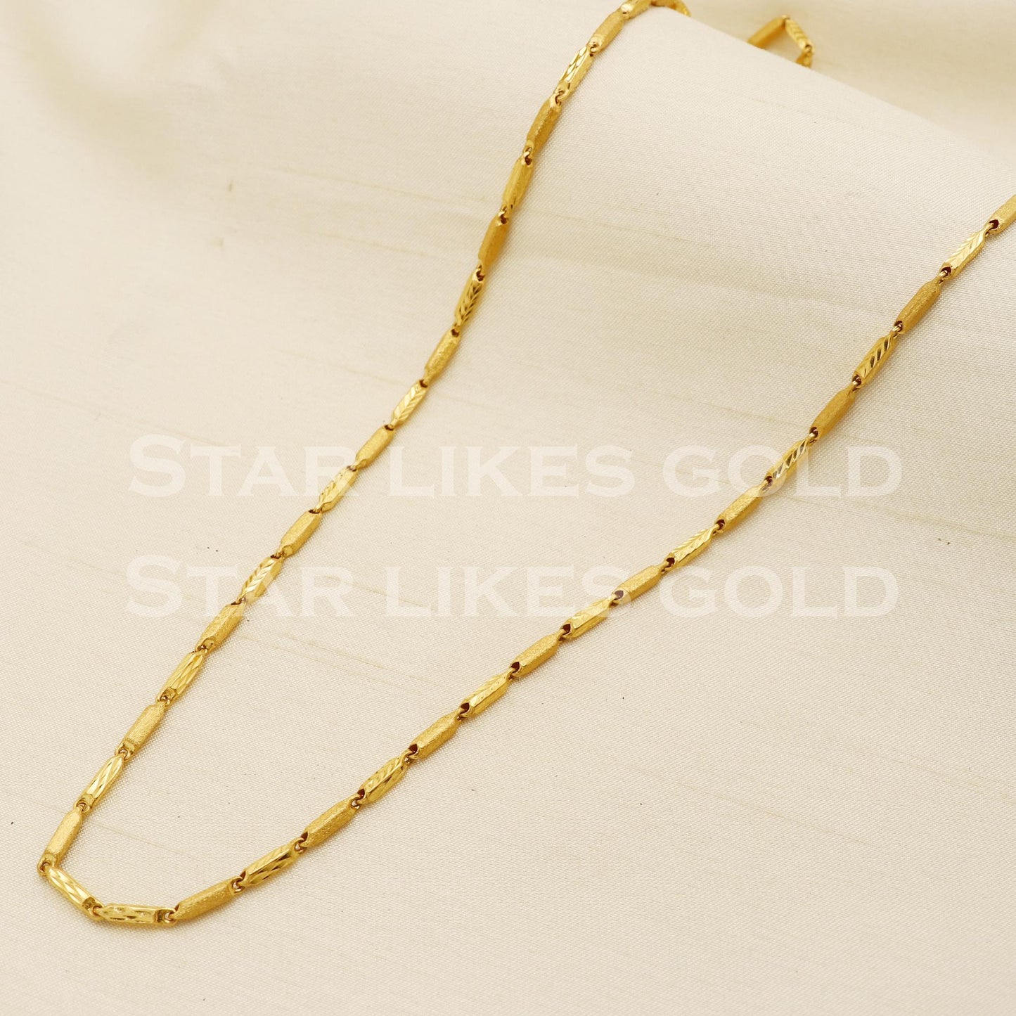 22k 22KT GOLD chain necklace Handmade fine Jewelry, PR1371