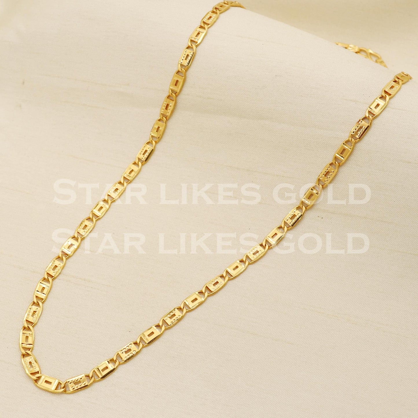 22k 22KT GOLD Yellow Gold chain necklace Handmade fine Jewelry, PR1382
