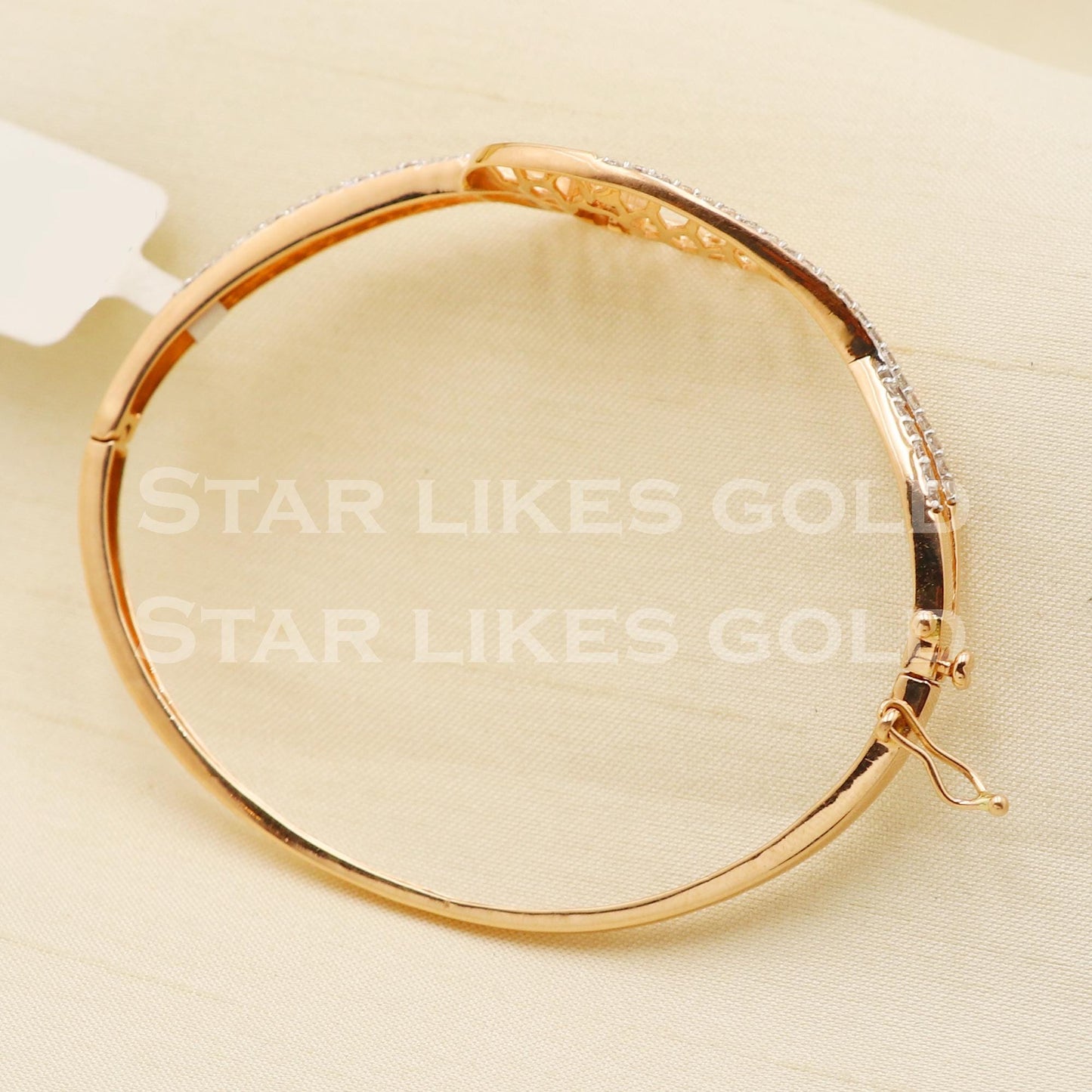 18 karat 18k gold bangle bracelet jewelry, PR1400