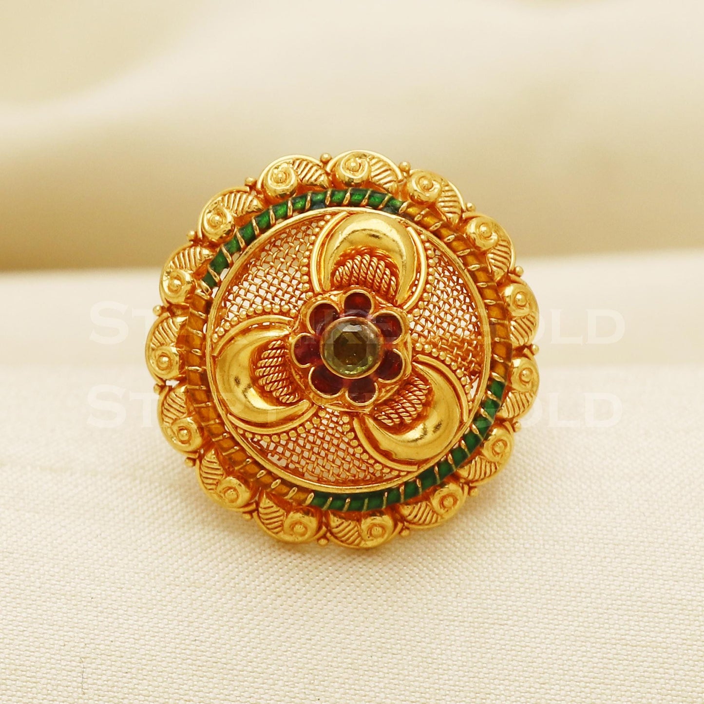 Traditional 22 karat 22k Gold Handmade Ring Jewelry, PR1047