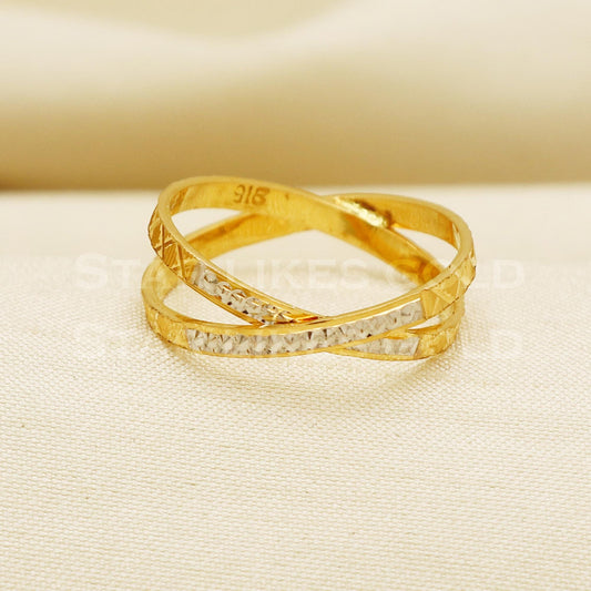 interlocking Rings 22 karat 22k Gold Handmade Ring Jewelry, PR1052
