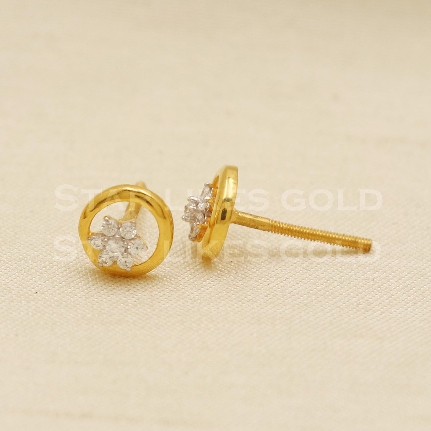 Stunning 22k 22 karat gold dangle earrings jewelry, PR1149