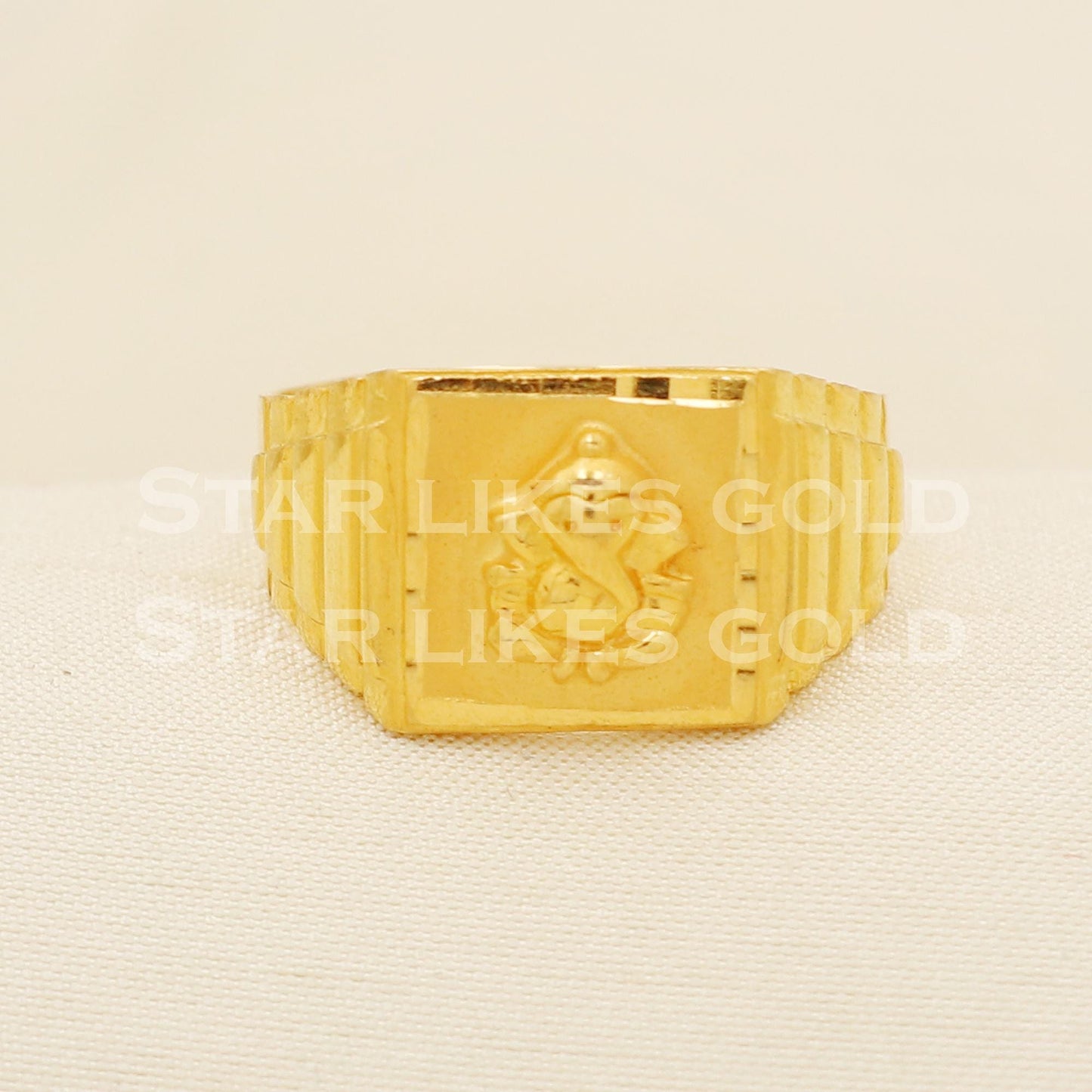 Ganesha ganeshji 22k 22KT GOLD RING Handmade Jewelry, Perfect Gift for Lover, B1590