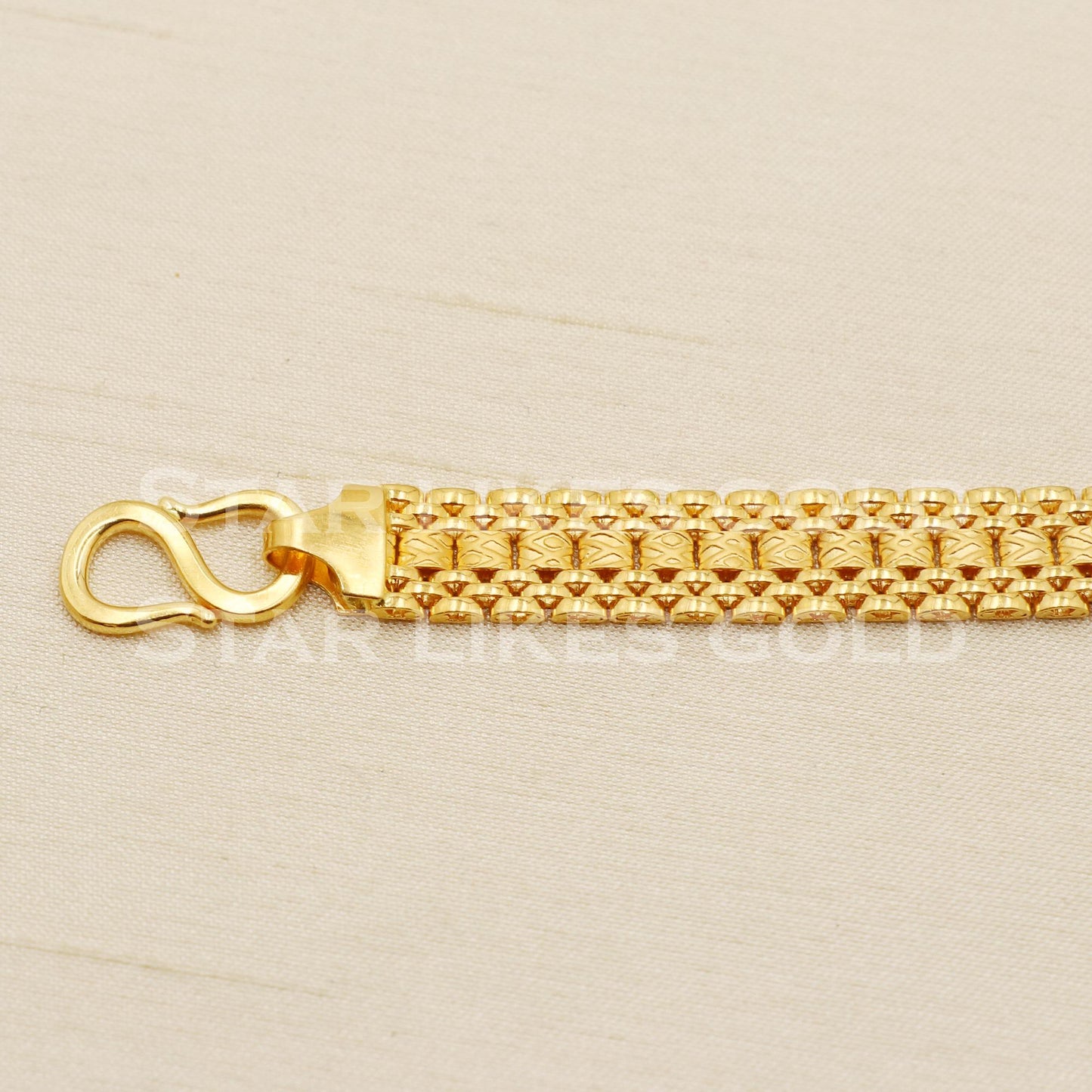 Classic 22K Gold Hallmark Royal Mesh Pattern Men's Jewelry, B1618