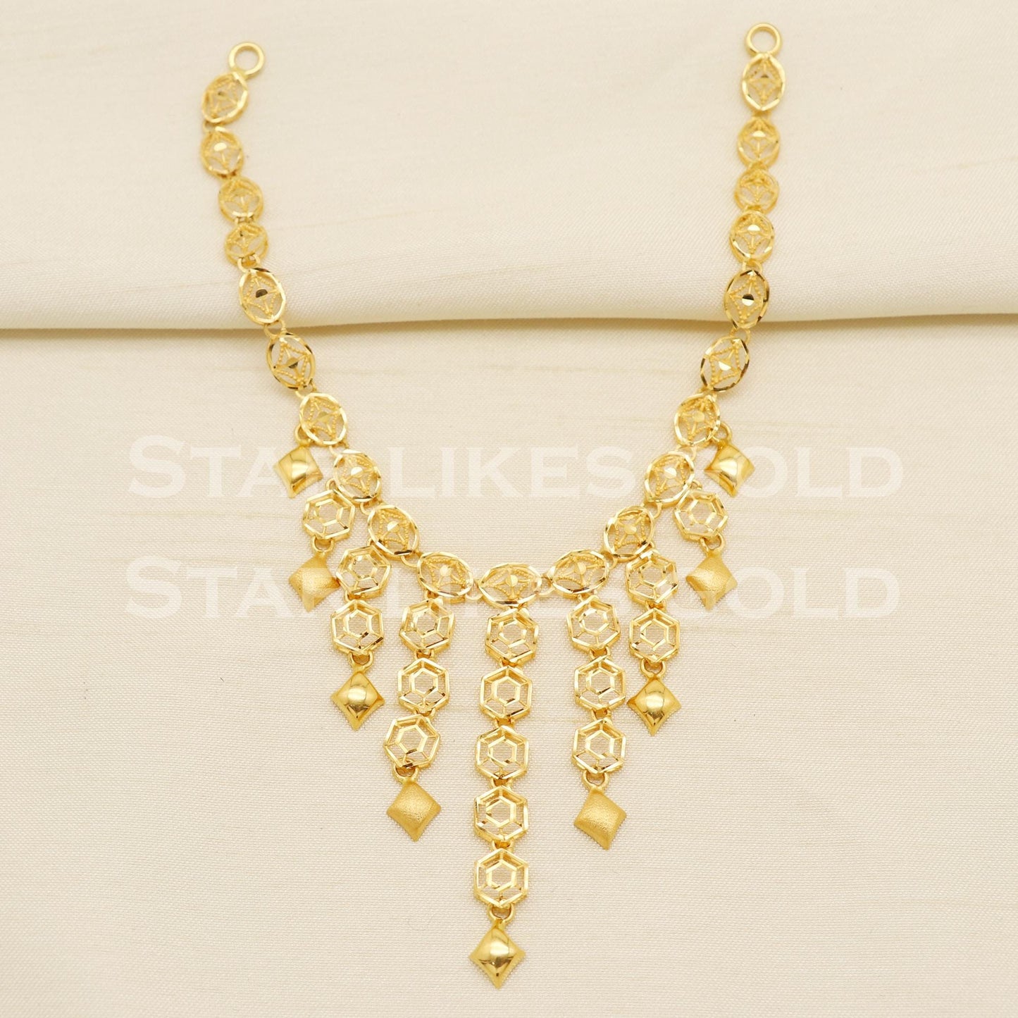 22KT 22 Karat GOLD NECKLACE Filigree Jewelry, Indian jewelry, Perfect Gift for Loved Ones, PR1422