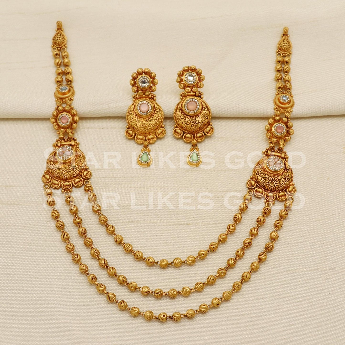 Traditional 22KT 22 Karat GOLD NECKLACE Wedding Jewelry, Perfect Gift for Loved Ones, PR1466
