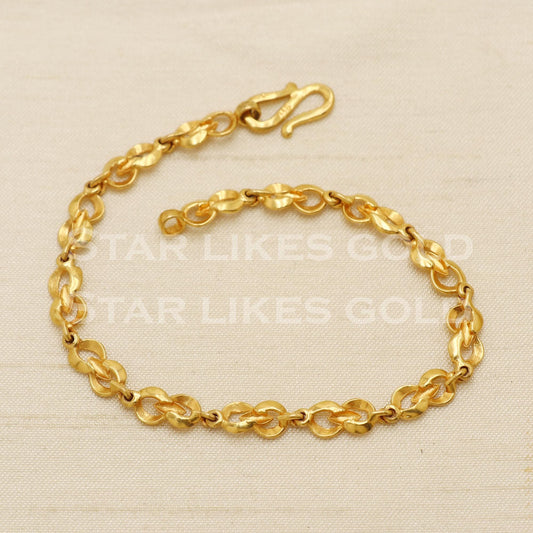 Hallmarked 22 karat 22k gold Women Bracelet jewelry, PR1538