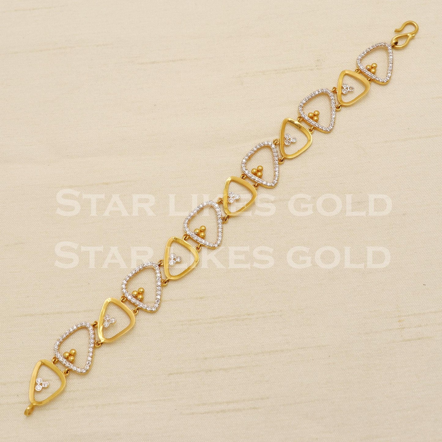 22 karat 22k gold Zircons Women Bracelet jewelry, PR1541