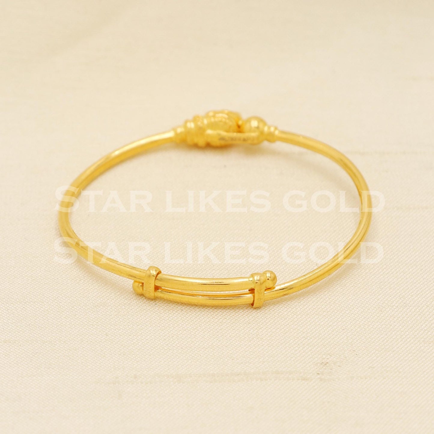22 karat 22k gold Child Baby Bangle Bracelet Charms Jewelry for Birthday Gift, PR1555