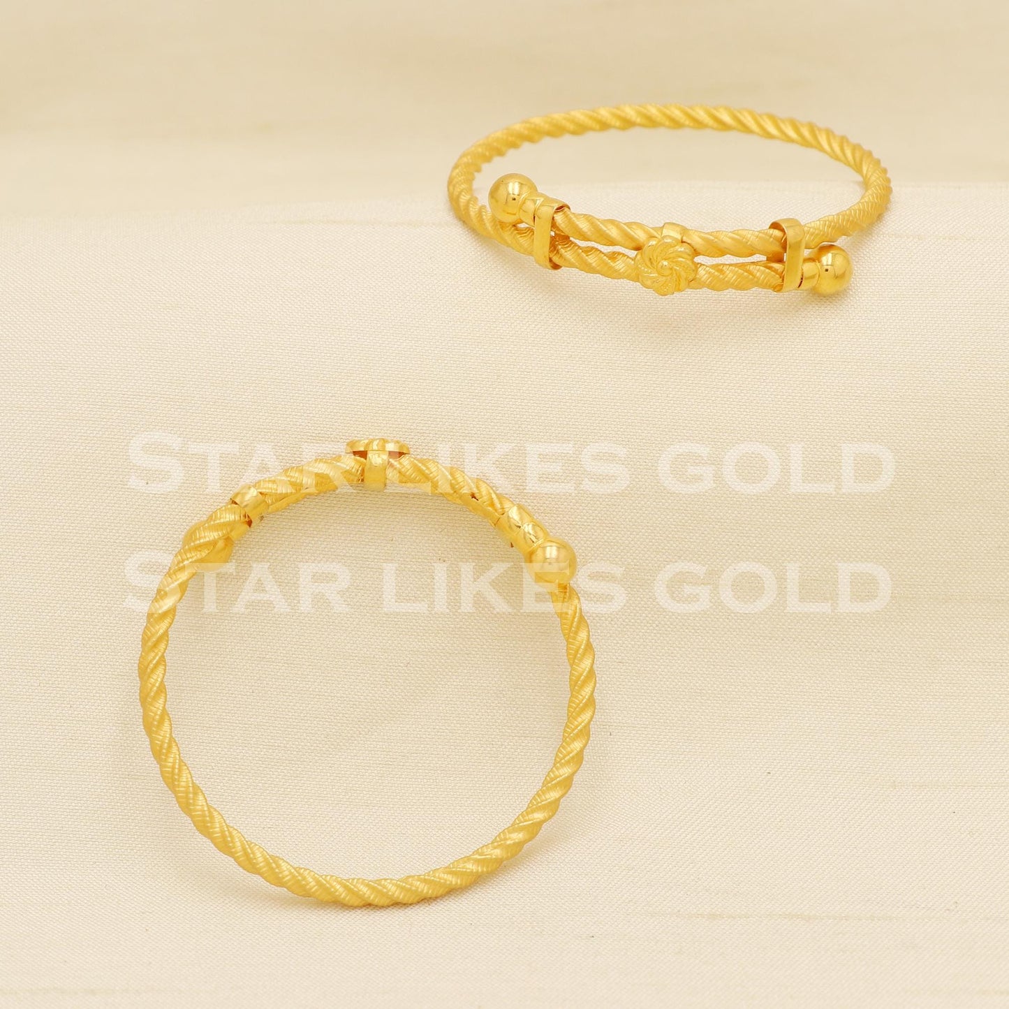 22 karat 22k gold Child Baby Bangle Bracelet Charms Jewelry for Birthday Gift, PR1557