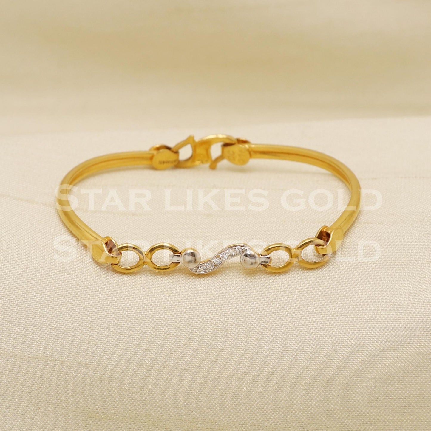 22 karat 22k gold Child Baby Bangle Bracelet Charms Jewelry for Birthday Gift, PR1559