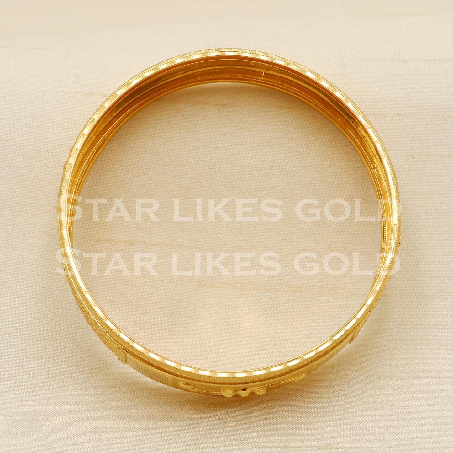 Hallmark 22K Gold Bangle | 22 Carat Stunning Floral Design Bangle, PR1608
