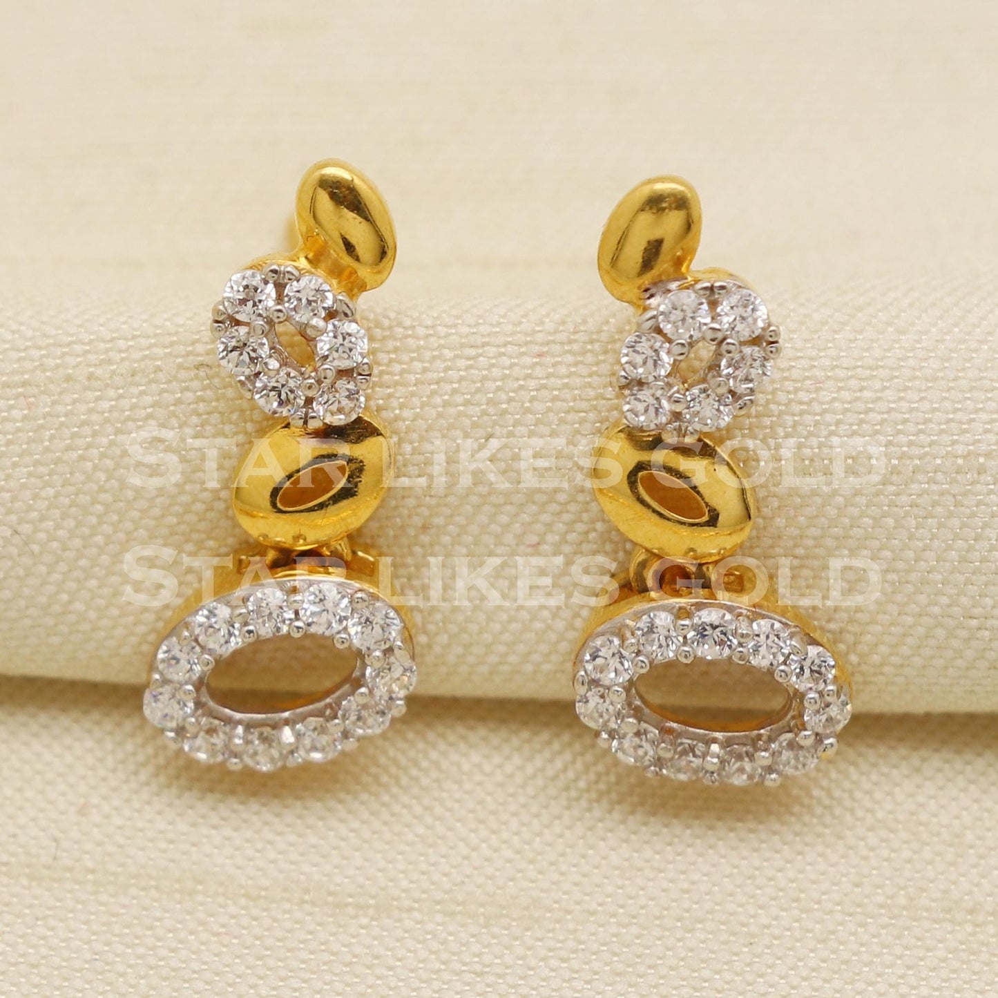 Designer 22KT 22 Karat GOLD NECKLACE Zircons Jewelry, Indian jewelry, Perfect Gift for Bridal, PR1428