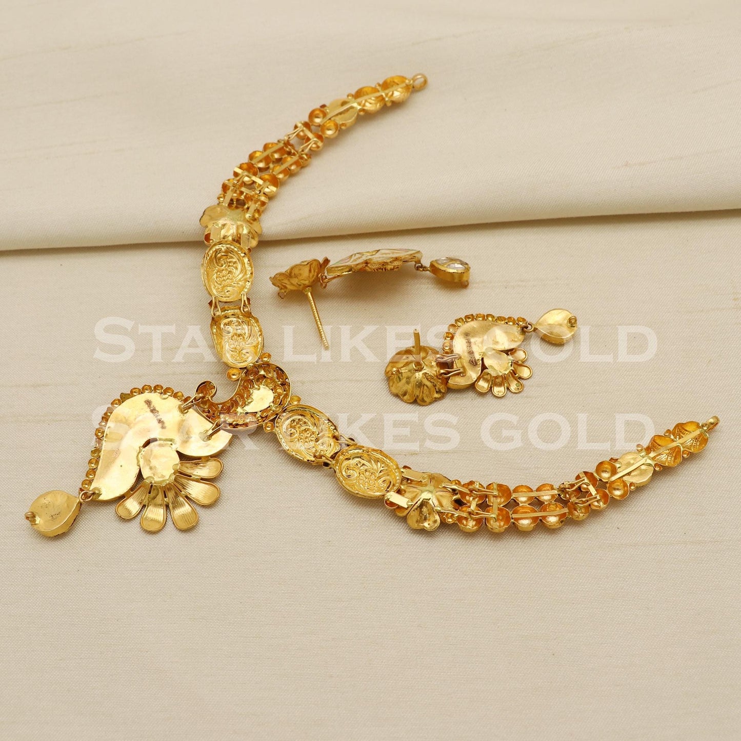 Traditional 22KT 22 Karat GOLD NECKLACE Wedding Jewelry, Perfect Gift for Loved Ones, PR1461