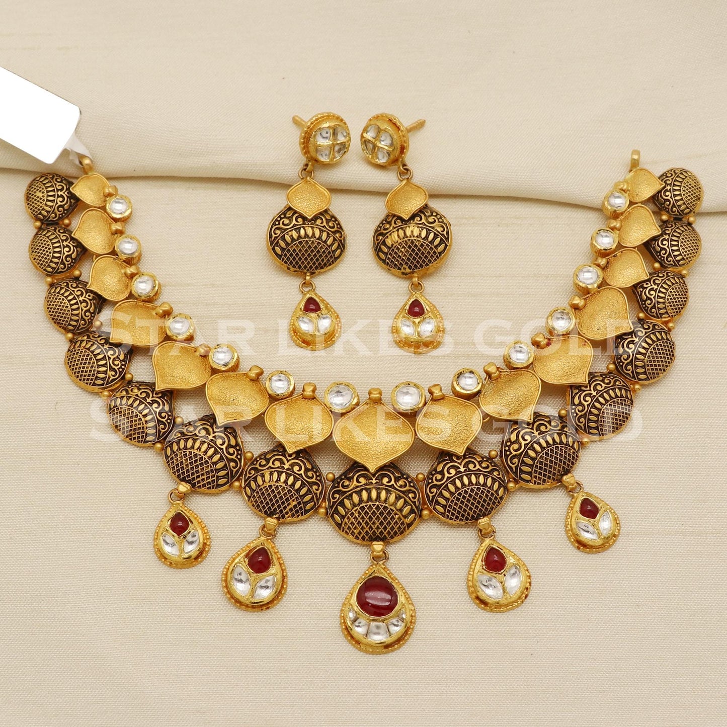 Traditional 22KT 22 Karat GOLD NECKLACE Wedding Jewelry, Perfect Gift for Loved Ones, PR1462