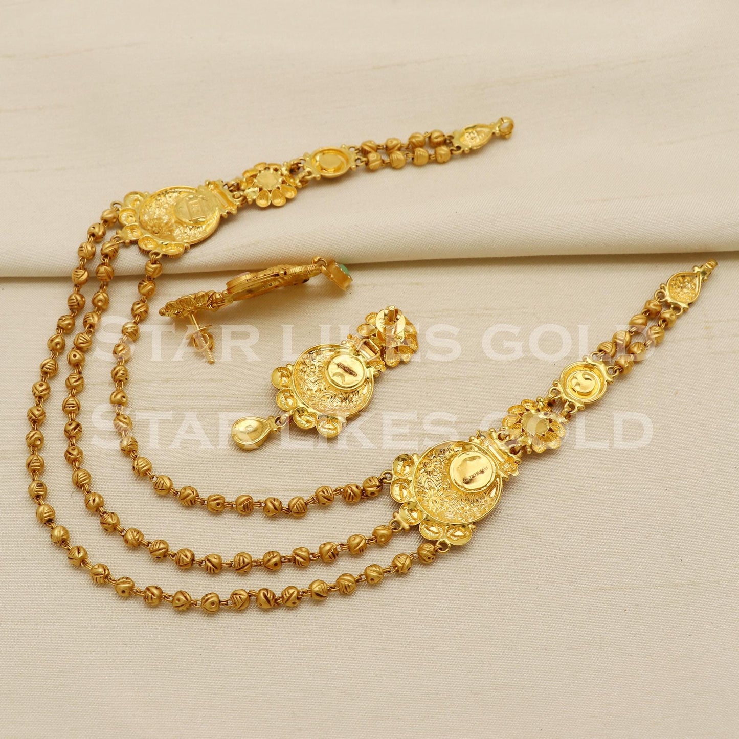 Traditional 22KT 22 Karat GOLD NECKLACE Wedding Jewelry, Perfect Gift for Loved Ones, PR1466