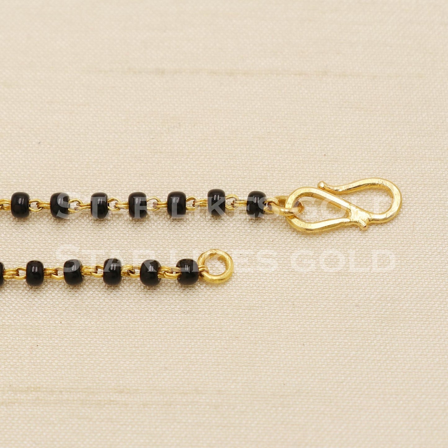 22 karat 22k gold Zircons Black Beads Women Bracelet jewelry, PR1528