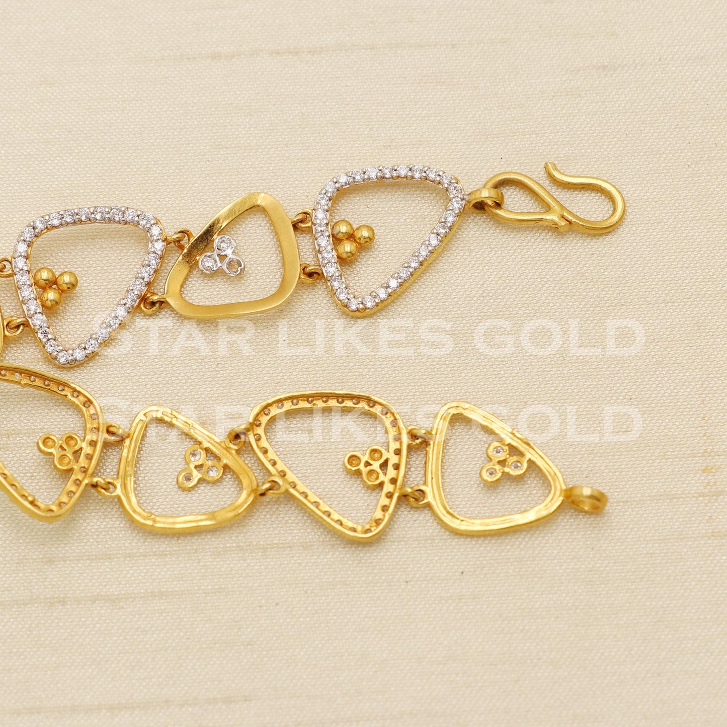 22 karat 22k gold Zircons Women Bracelet jewelry, PR1541