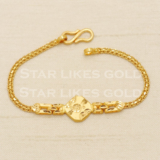 Hallmarked 22 karat 22k gold Child Baby Bracelet Jewelry for Gift, PR1548