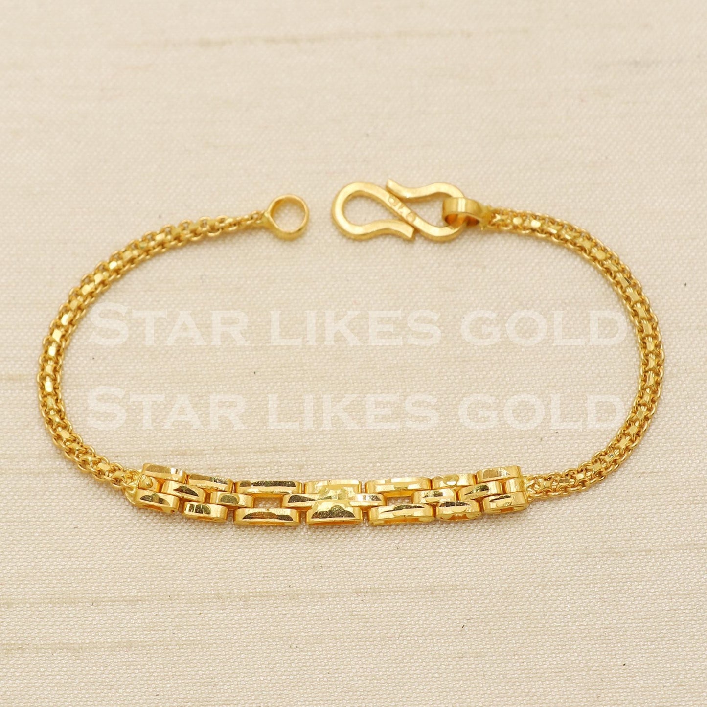 Hallmarked 22 karat 22k gold Child Baby Bracelet Jewelry for Gift, PR1549