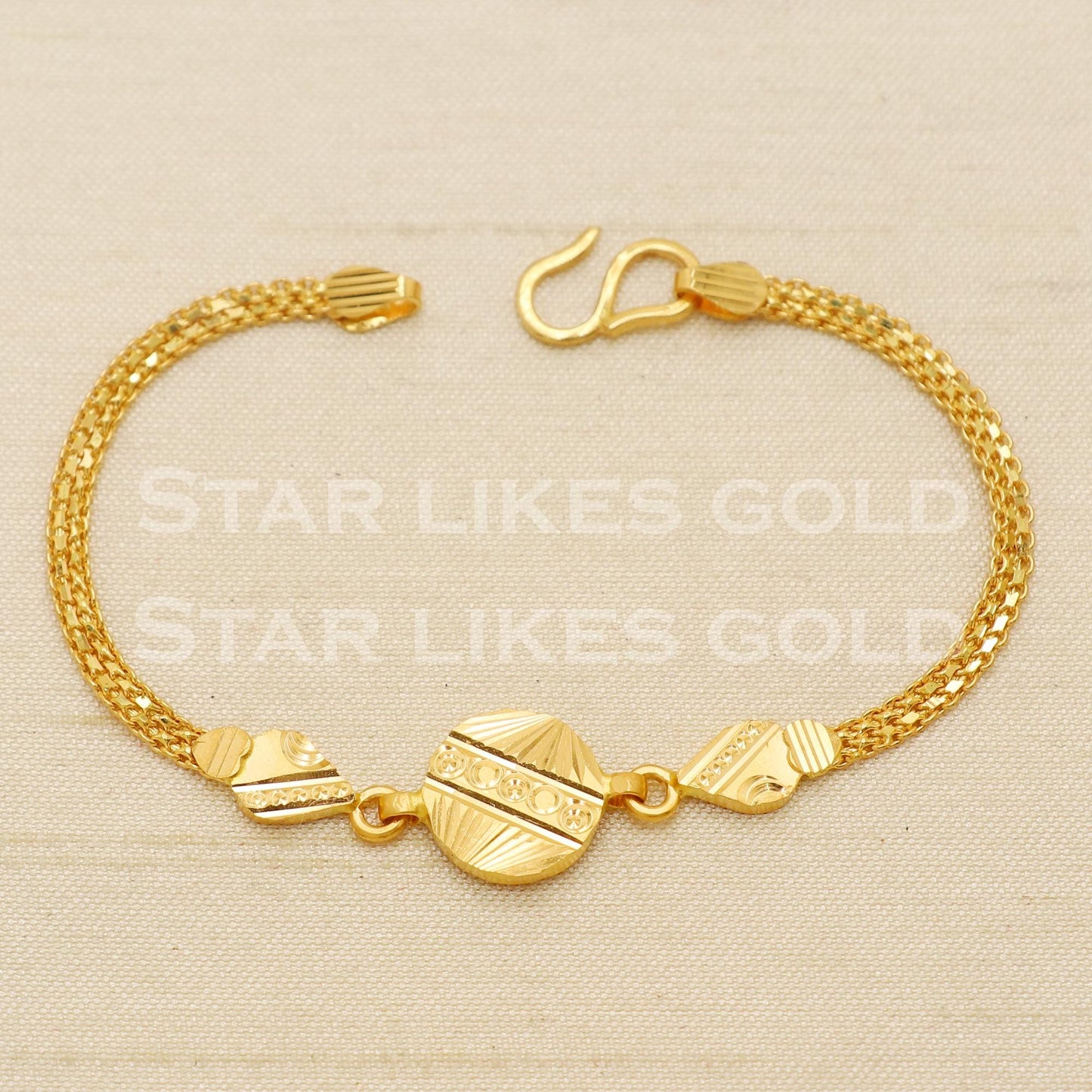 Hallmarked 22 karat 22k gold Child Baby Bracelet Jewelry for Gift, PR1550