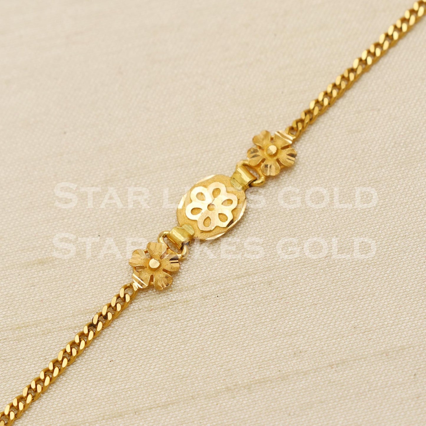 Hallmarked 22 karat 22k gold Child Baby Bracelet Jewelry for Gift, PR1551