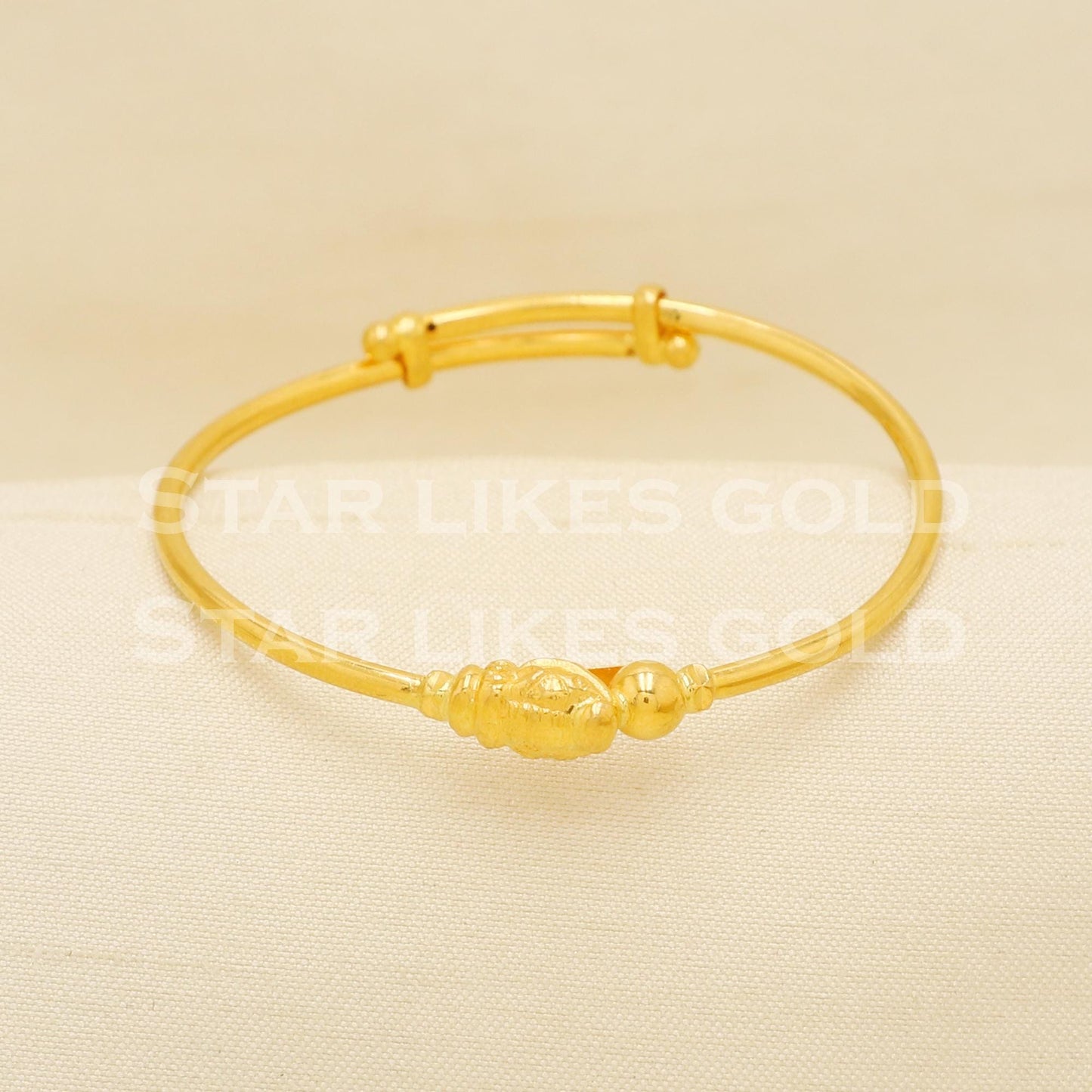 22 karat 22k gold Child Baby Bangle Bracelet Charms Jewelry for Birthday Gift, PR1555