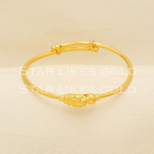 22 karat 22k gold Child Baby Bangle Bracelet Charms Jewelry for Birthday Gift, PR1555