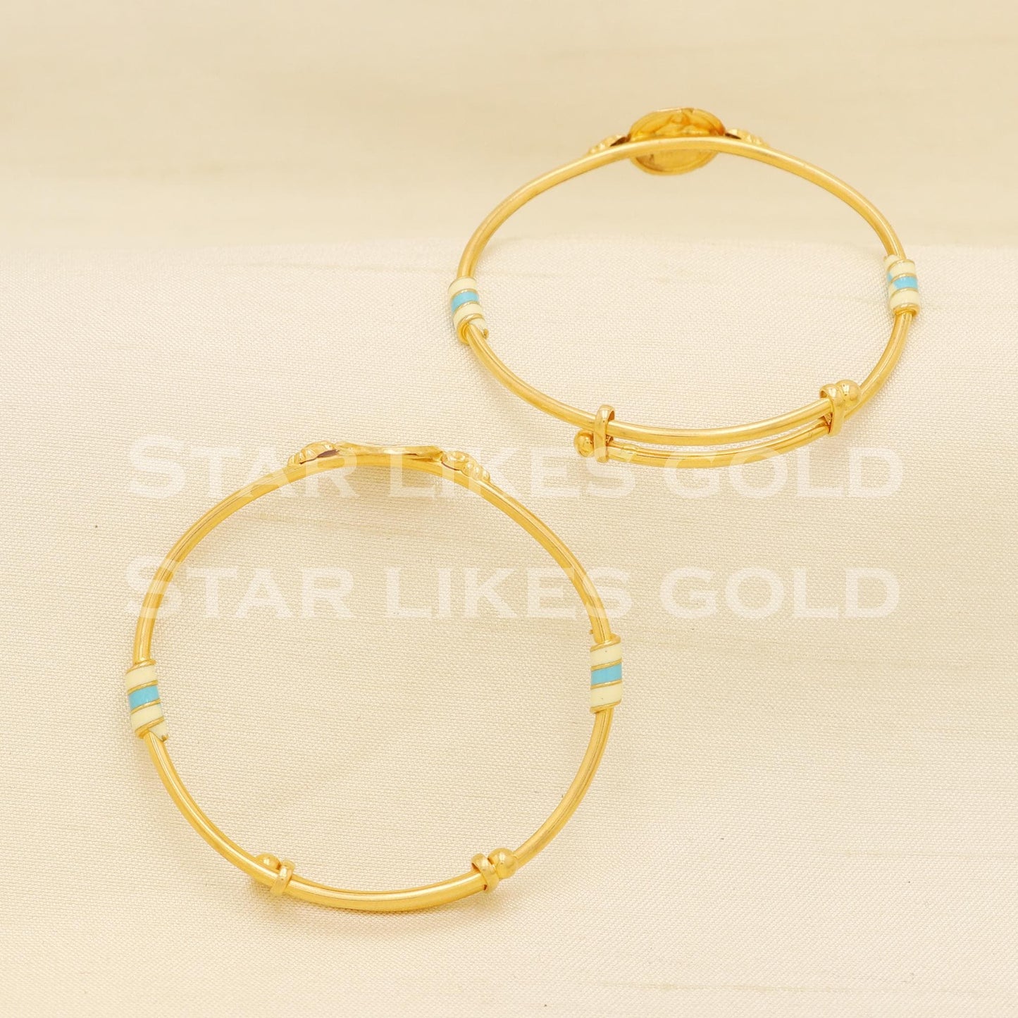 22 karat 22k gold Child Baby Bangle Bracelet Charms Jewelry for Birthday Gift, PR1556