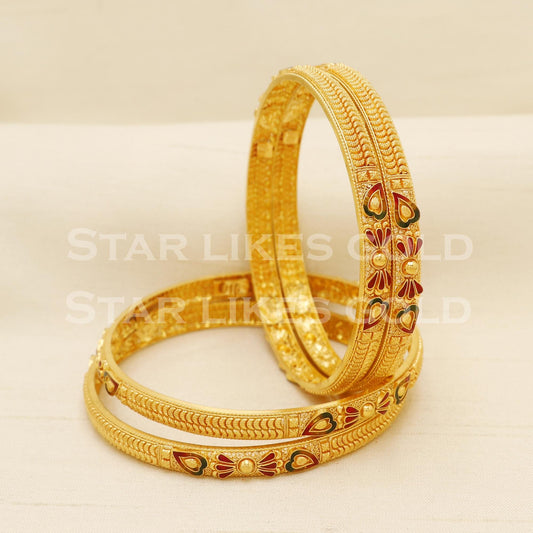 22 karat 22k gold Bangle Bracelet Jewelry, PR1587