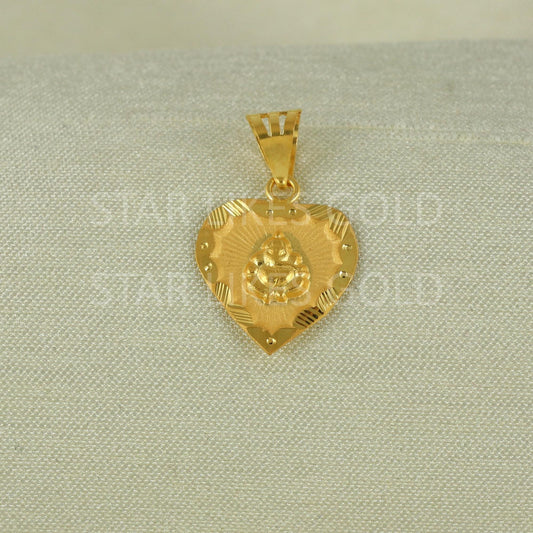Ganeshji Real 18k Gold Handmade Pendant Jewelry, B1649