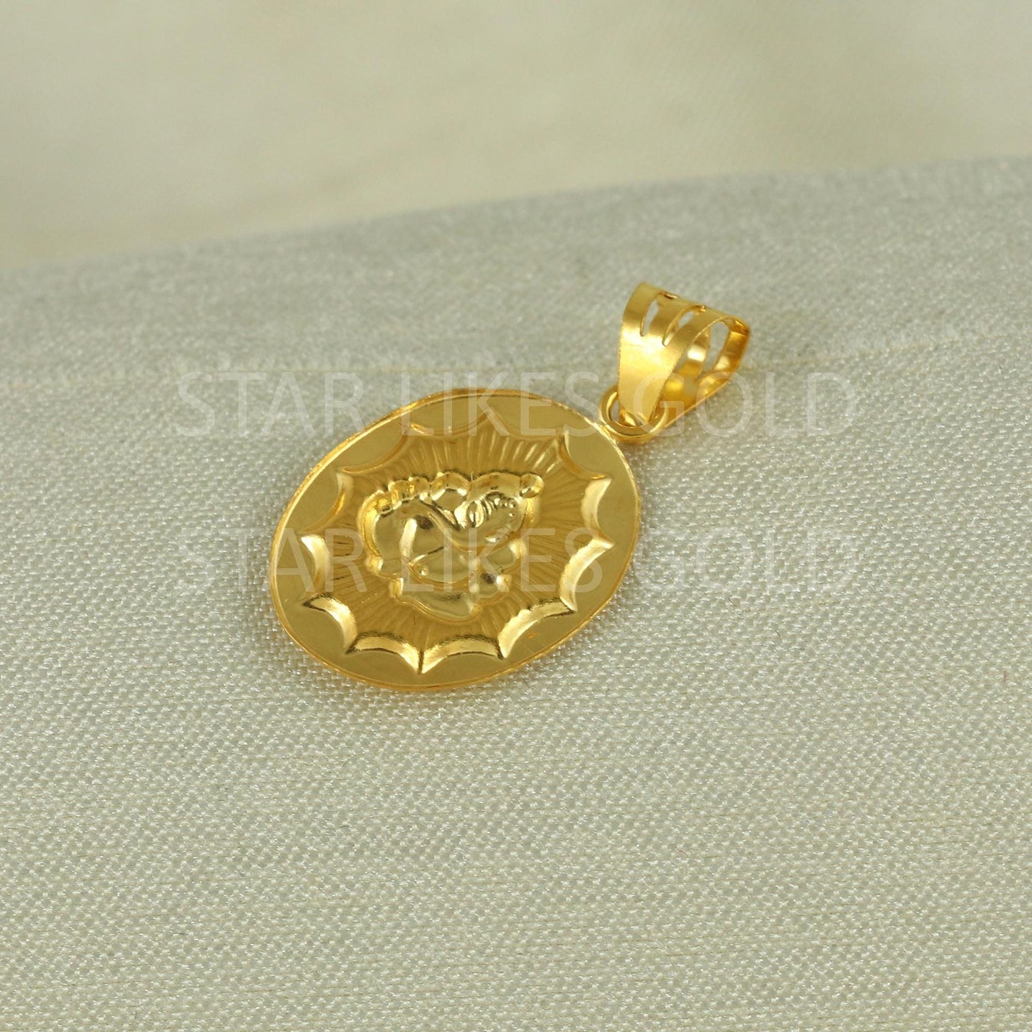 Ganeshji Real 18k Gold Handmade Pendant Jewelry, B1650