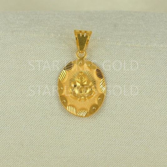 Ganeshji Real 18k Gold Handmade Pendant Jewelry, B1650