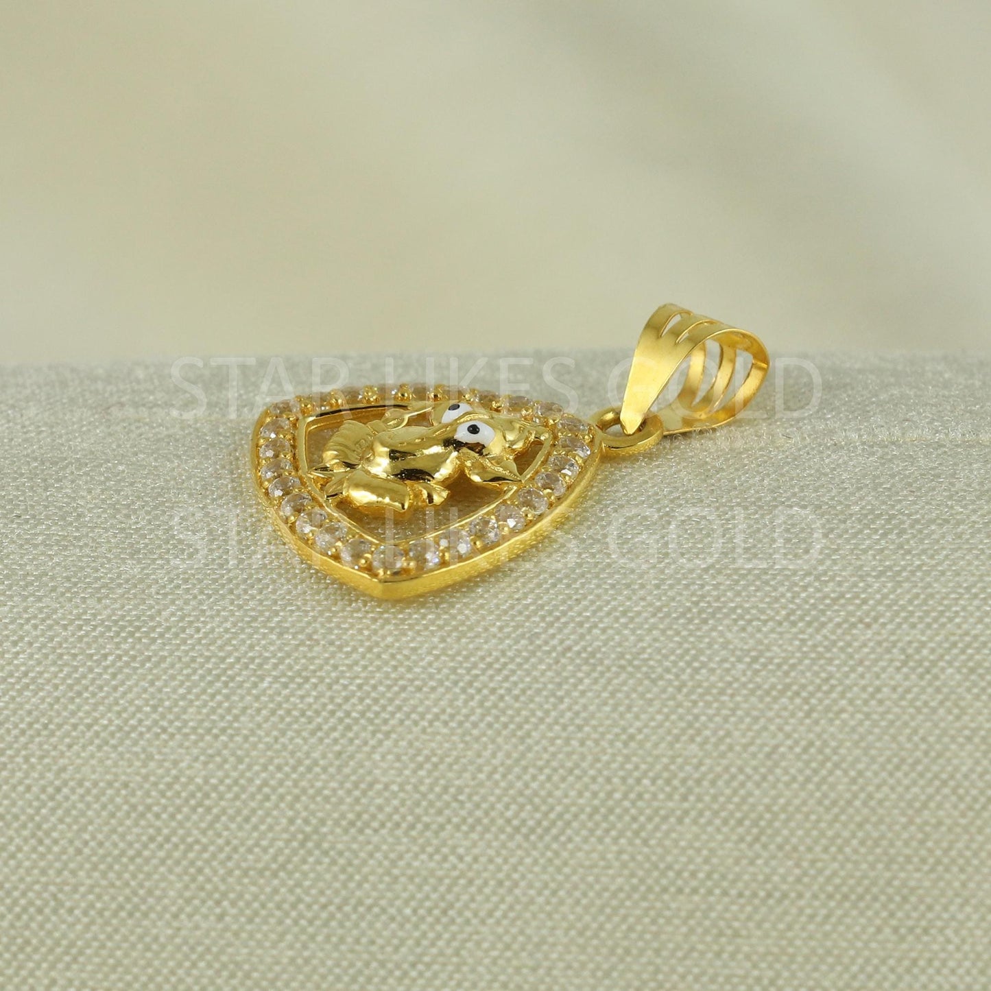 Ganeshji Real 18k Gold Handmade Pendant Jewelry, B1651