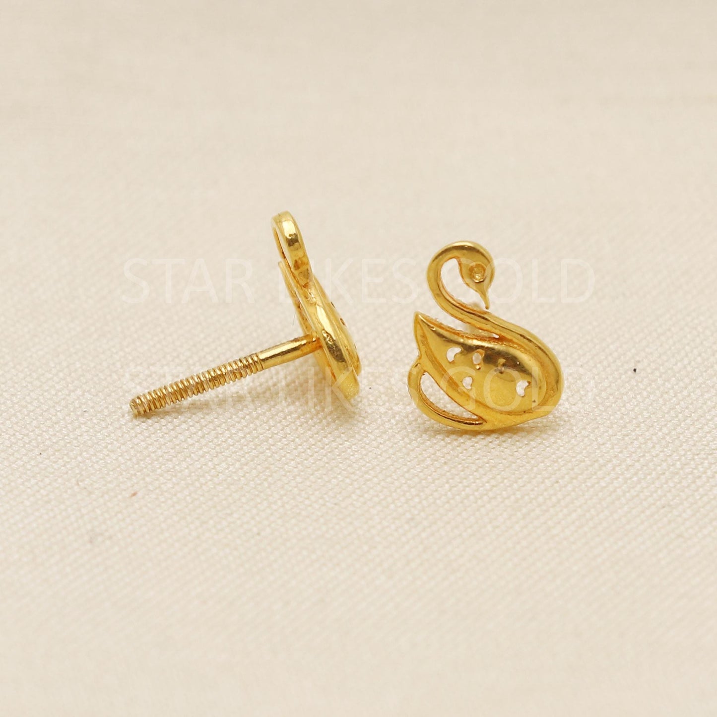 Bird 22k 22 karat gold earrings jewelry, PR1629
