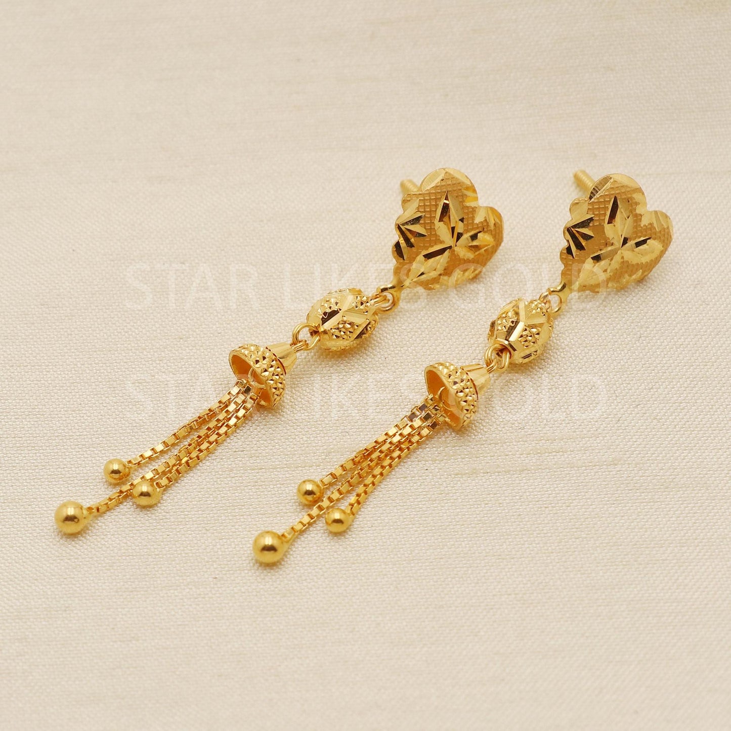 Hallmark 22k Gold Unique Minimalist Long Dangles for a Sophisticated Look, PR1694