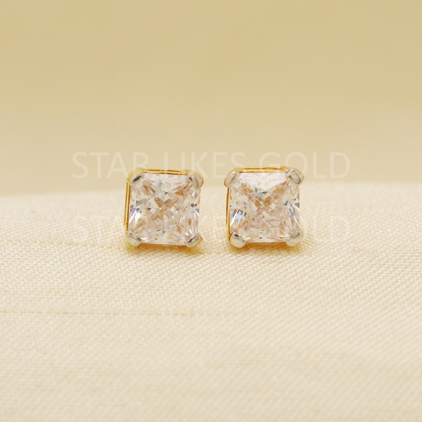 White Zircons 22k 22 karat gold earrings jewelry, PR1611